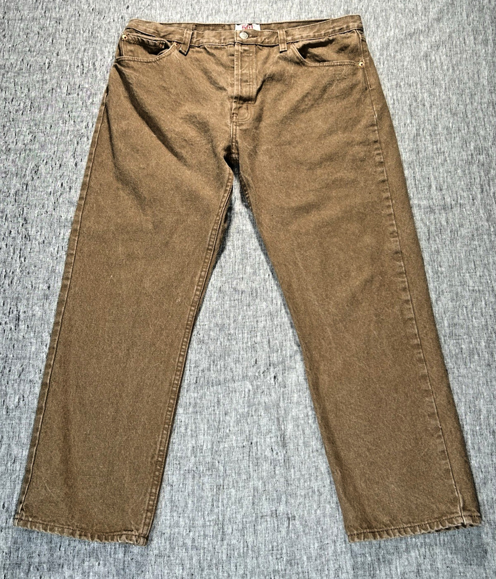 Vintage Levis 501xx Jeans Mens 38x30 Brown Denim Cotton Button-Fly USA Made 90s